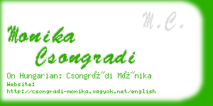 monika csongradi business card
